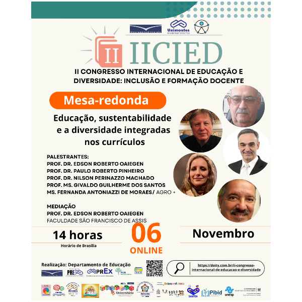 Educação, sustentabilidade e a diversidade integradas nos currículos - 06/11/2025