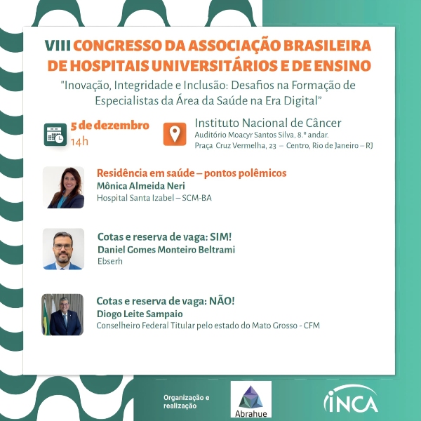 4 - MESA REDONDA: RESIDÊNCIA EM SAÚDE – PONTOS POLÊMICOS         