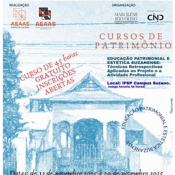 CURSO DE EDUCAÇÃO PATRIMONIAL E ESTÉTICA SUZANENSE:  Técnicas Retrospectivas Aplicadas ao Projeto e a Atividade Profissional