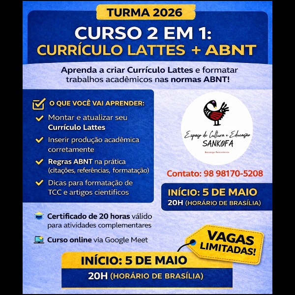 CURSO 2 EM 1: CURRÍCULO LATTES + ABNT