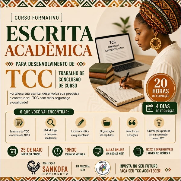 CURSO DE ESCRITA ACADÊMICA PARA DESENVOLVIMENTO DE TCC