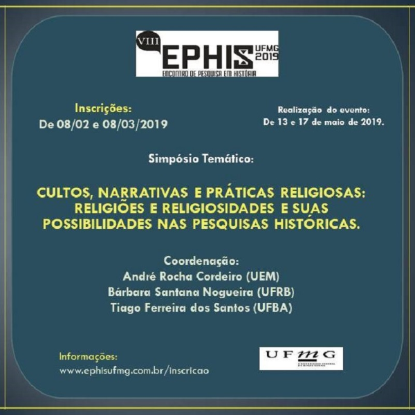 ST 19 - Cultos, narrativas e práticas religiosas: religiões e religiosidades e suas possibilidades nas pesquisas históricas