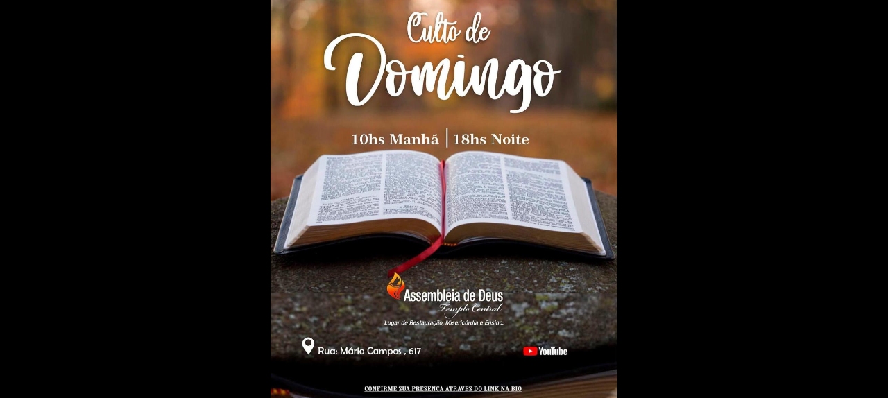 CULTO DOMINGO MANHÃ