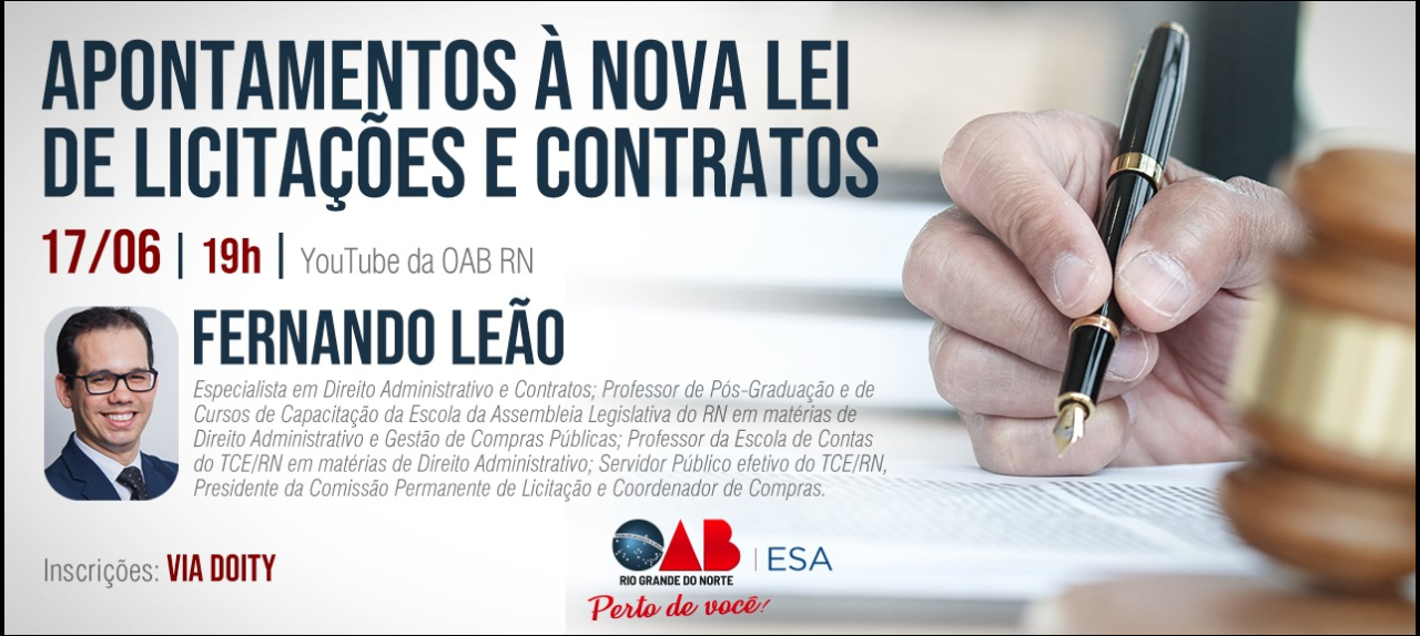 Apontamentos à nova Lei de Licitações e Contratos