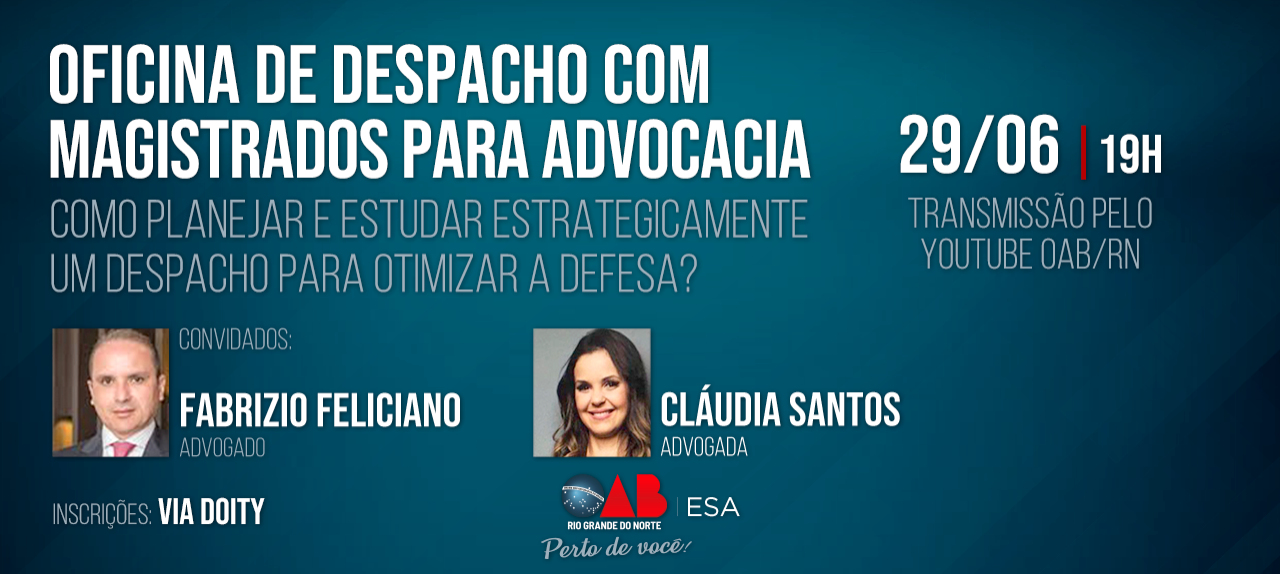 Oficina de Despacho com Magistrados para Advocacia: “Como planejar e estudar estrategicamente um despacho para otimizar a defesa?”