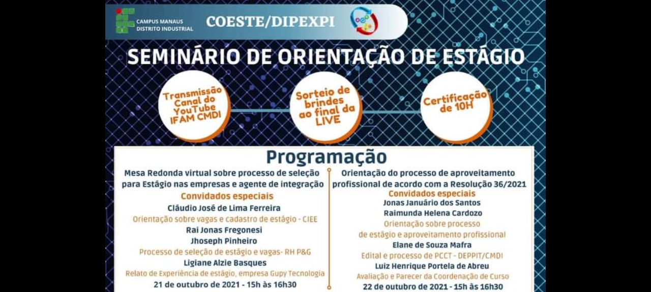 SEMINÁRIO DE ORIENTAÇÃO DE ESTAGIO