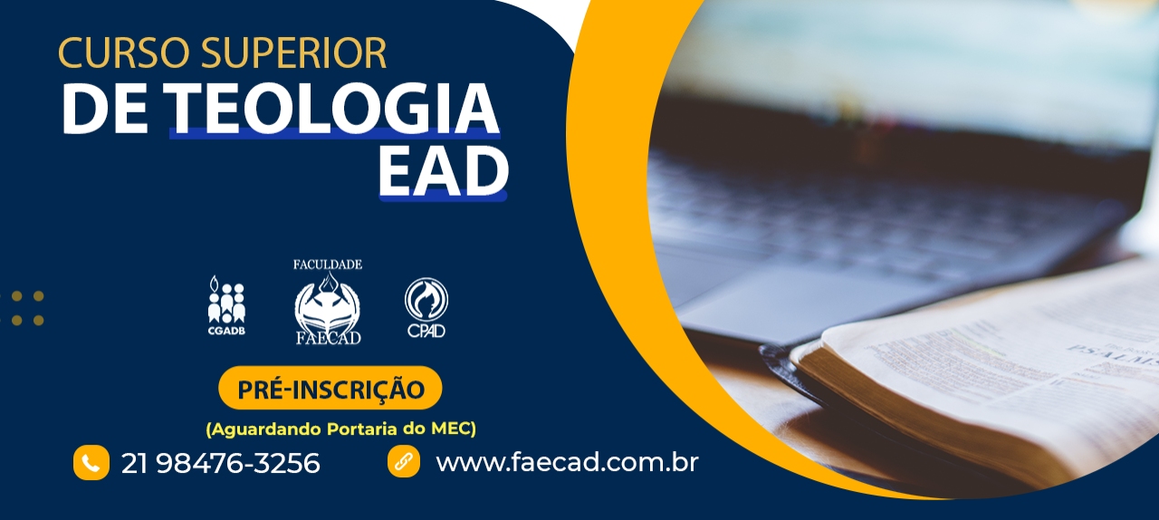 PRÉ-INSCRIÇÃO - CURSO SUPERIOR DE TEOLOGIA EAD