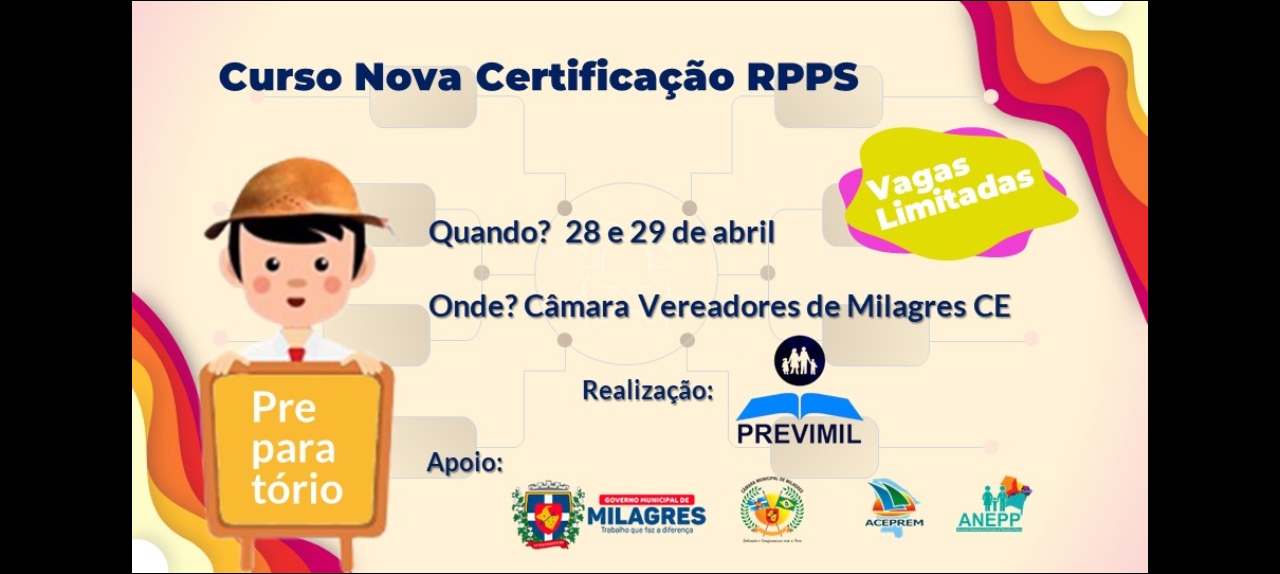 Curso Preparatório Nova Certificação RPPS - Milagres CE