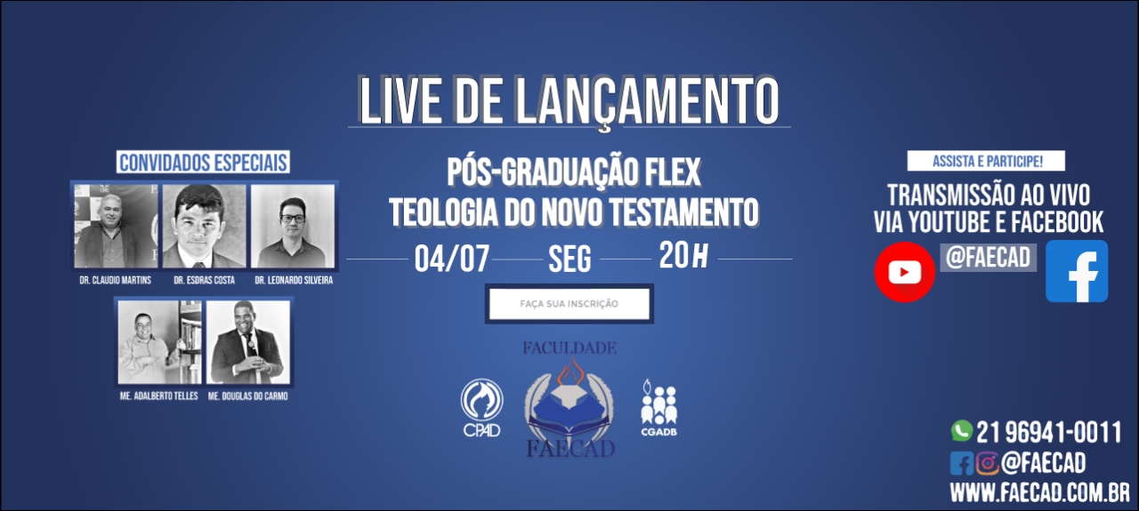 LIVE - Lançamento da Pós-graduação FLEX em Teologia do Novo Testamento
