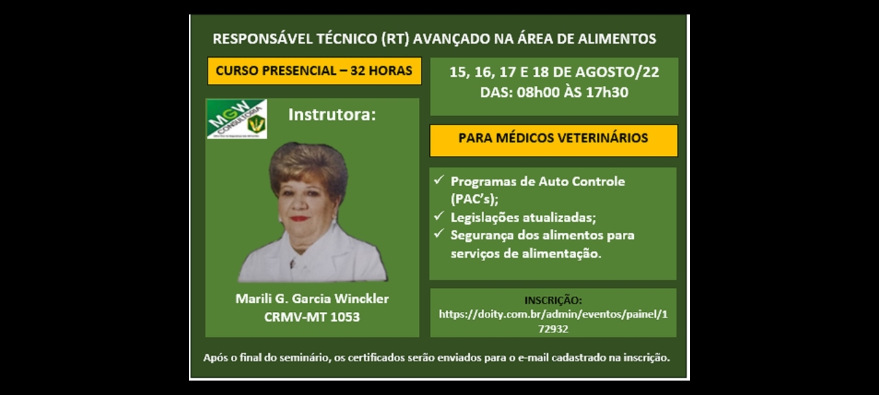 Curso de Responsabilidade Técnica (RT) - Avançada