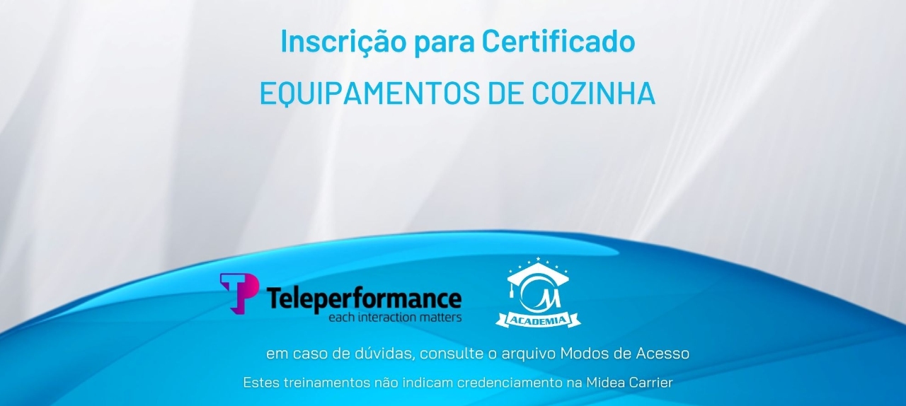 TREINAMENTO PRESENCIAL TELEPERFORMANCE - EQUIPAMENTOS DE COZINHA - CT LAPA