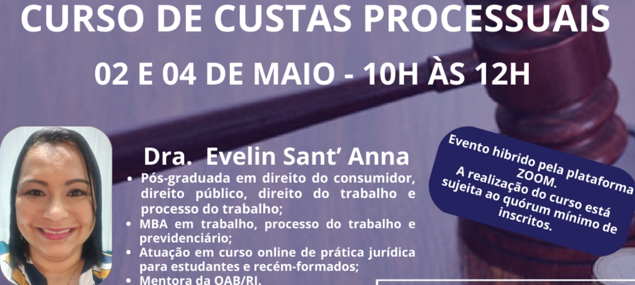 CURSO DE CUSTAS PROCESSUAIS