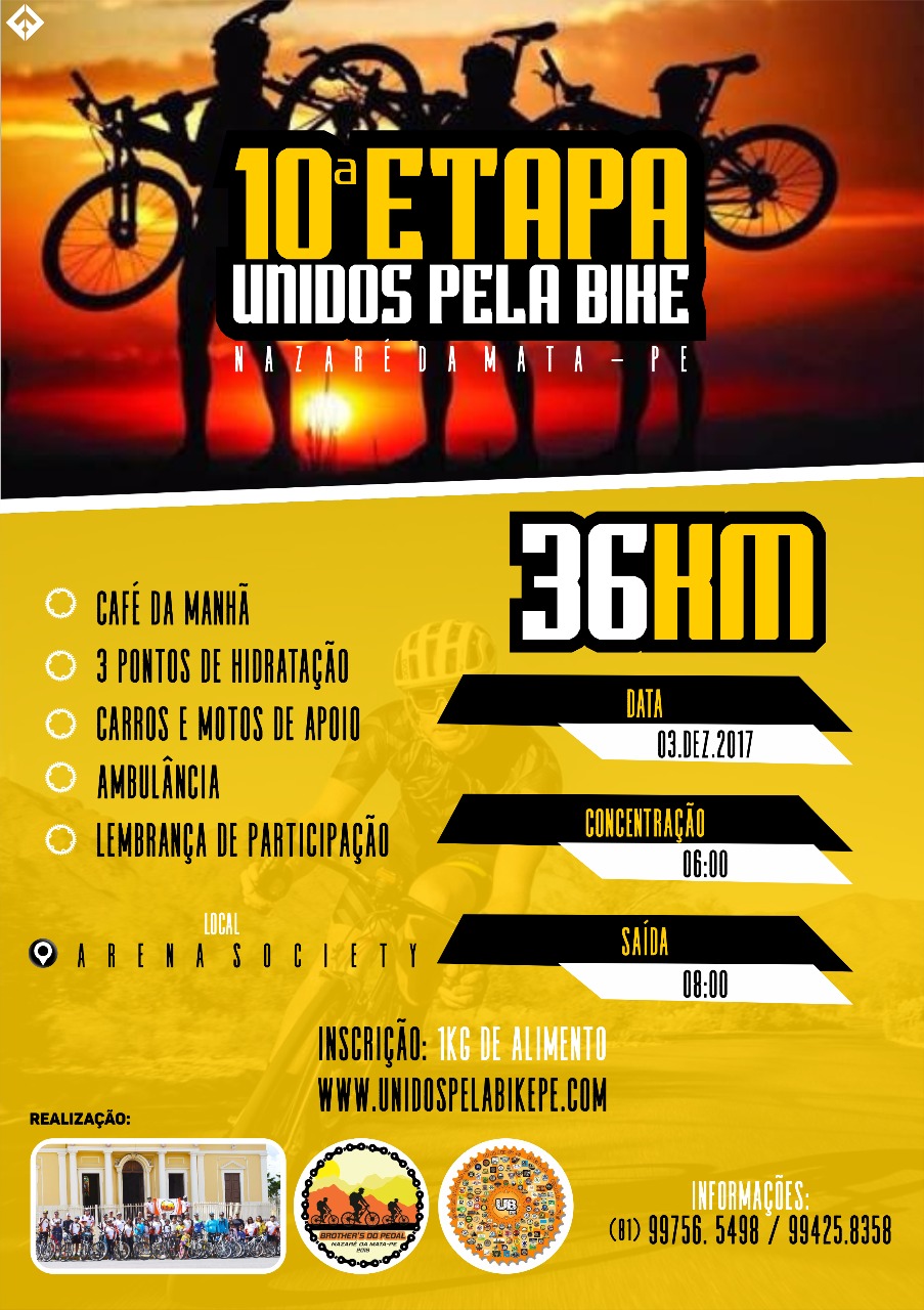 10ª ETAPA UNIDOS PELA BIKE EM NAZARE DA MATA-PE