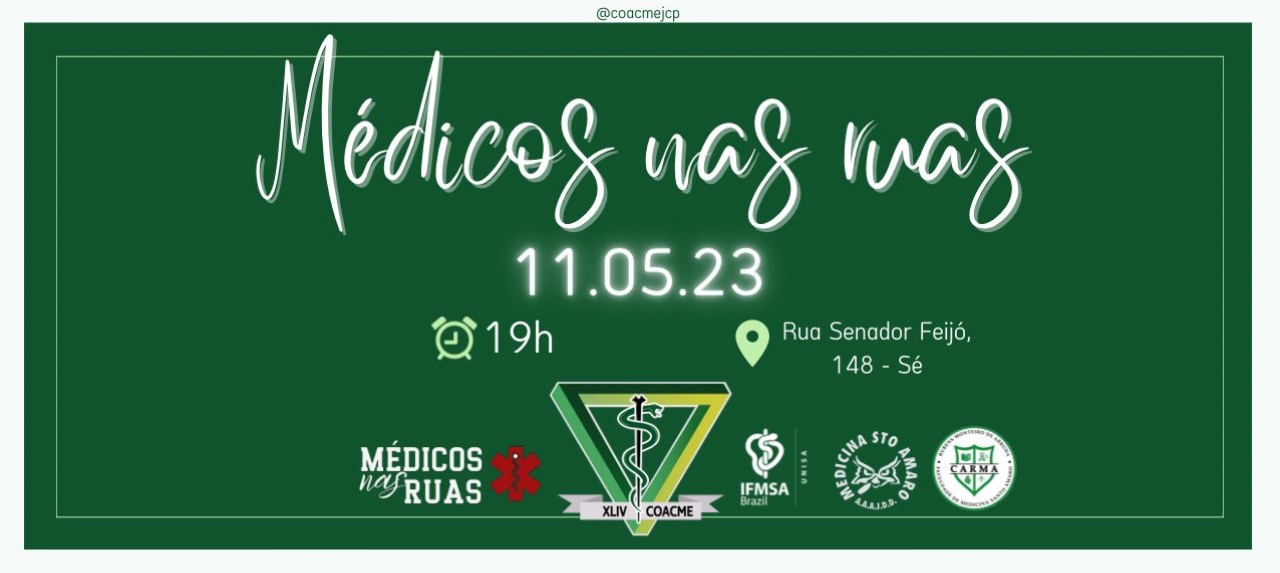 Médicos nas Ruas: Ação Social 11/05