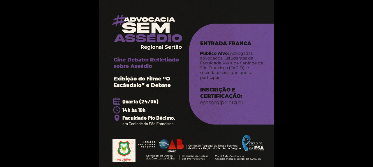 Projeto Advocacia Sem Assédio – Regional Sertão