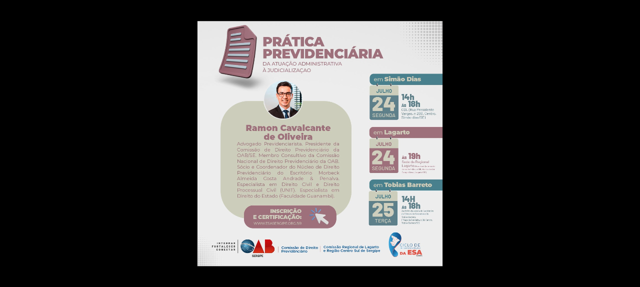 CURSO DE PRÁTICA PREVIDENCIÁRIA - Edição Lagarto