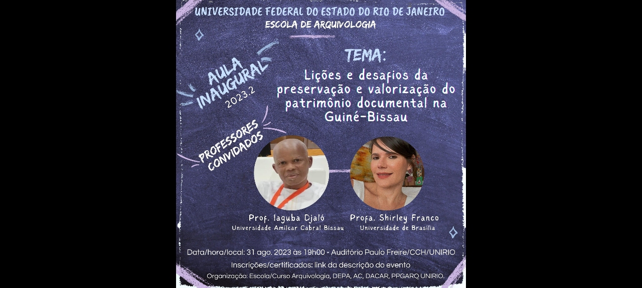 Aula Inaugural - Curso de Arquivologia 2023.2