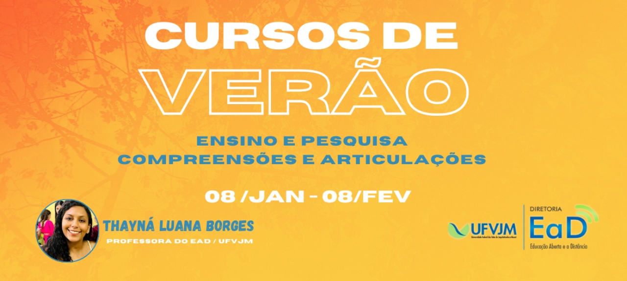 Cursos de verão:  Ensino e pesquisa compreensões e articulações