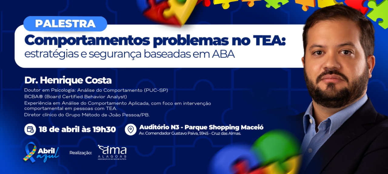 Palestra: Comportamentos Problemas no Transtorno do Espectro do Autismo (TEA)