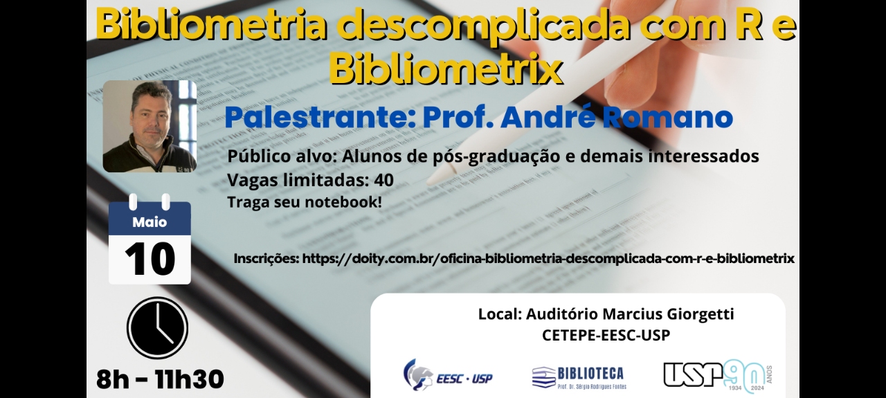 Oficina Bibliometria descomplicada com R e Bibliometrix