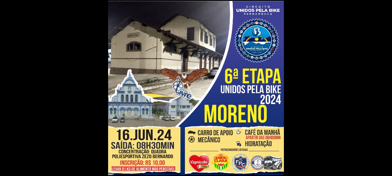 6ª ETAPA DO CIRCUITO UNIDOS PELA BIKE PERNAMBUCO  EM MORENO -PE 16/06/2024.