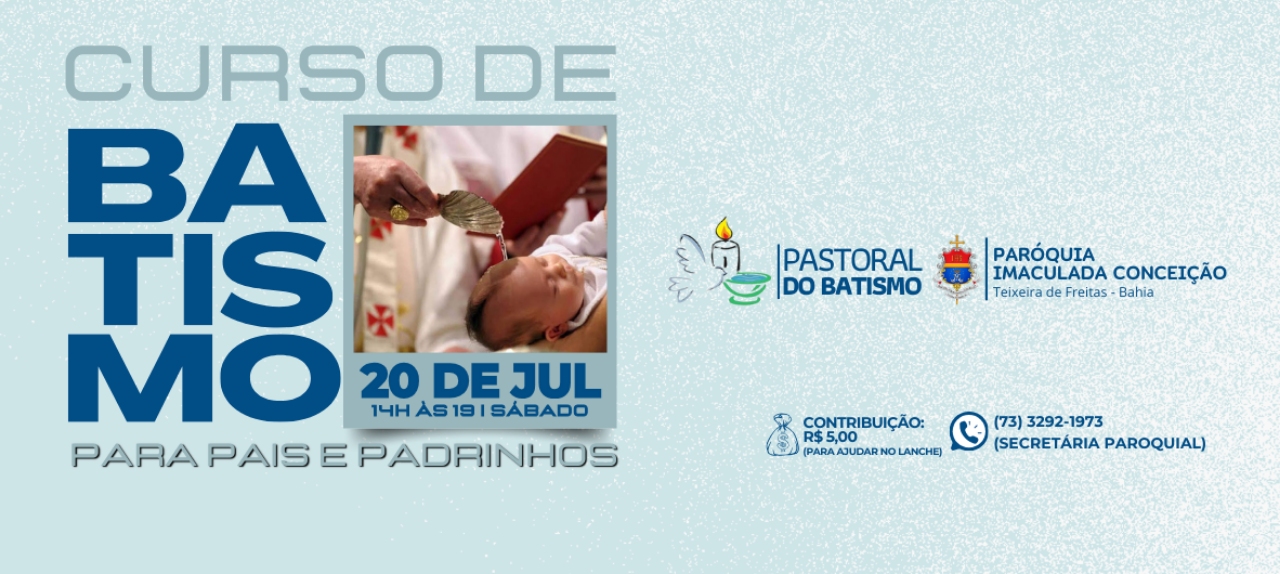 CURSO DE BATISMO PARA PAIS E PADRINHOS