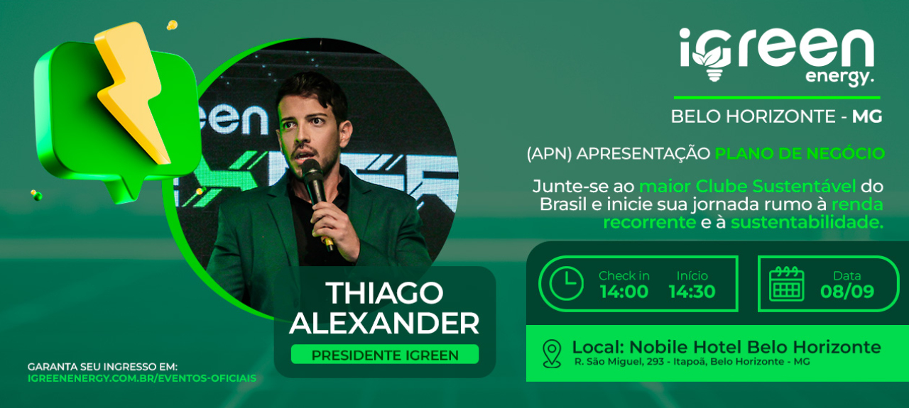 Evento Presencial iGreen - Belo Horizonte (MG) 08/09