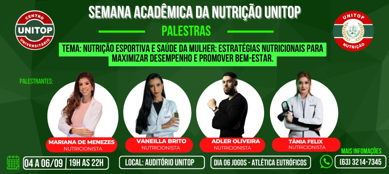 I SEMANA ACADÊMICA DE NUTRIÇÃO - UNITOP