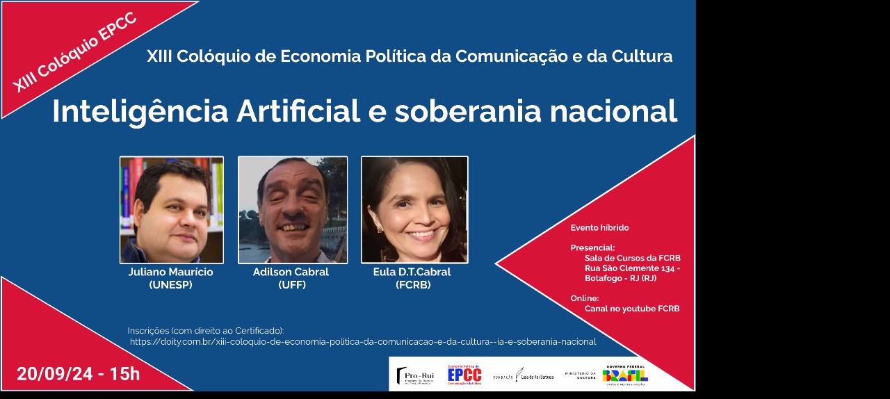 XIII Colóquio de Economia Política da Comunicação e da Cultura - IA e soberania nacional