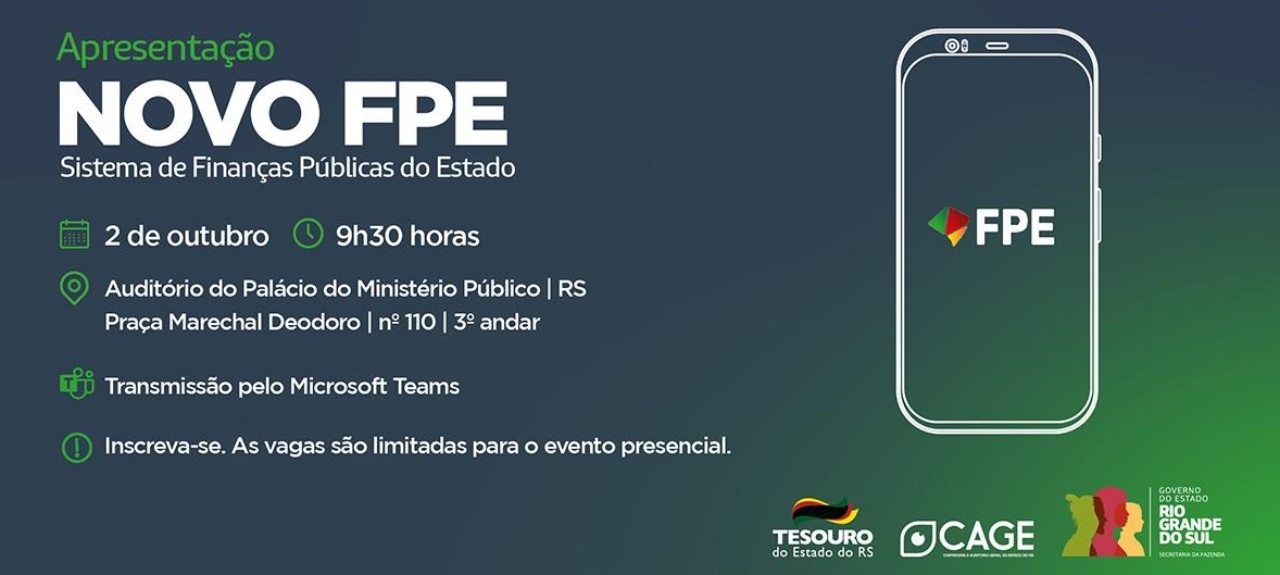 Apresentação das novas funcionalidades do FPE