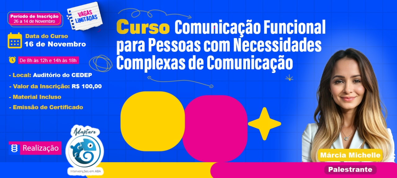 Curso comunicação funcional para pessoas com necessidades complexas de comunicação