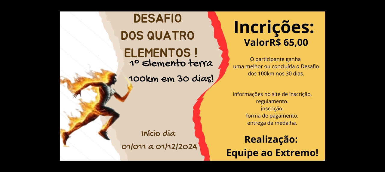 CORRIDA VIRTUAL DOS QUATROS ELEMENTOS.
