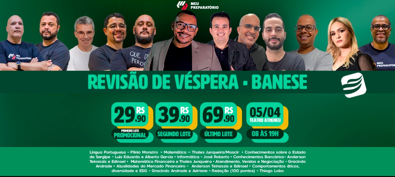 BANESE COMBO: PREMONIÇÃO SORMANY + MEGA REVISÃO DE VÉSPERA