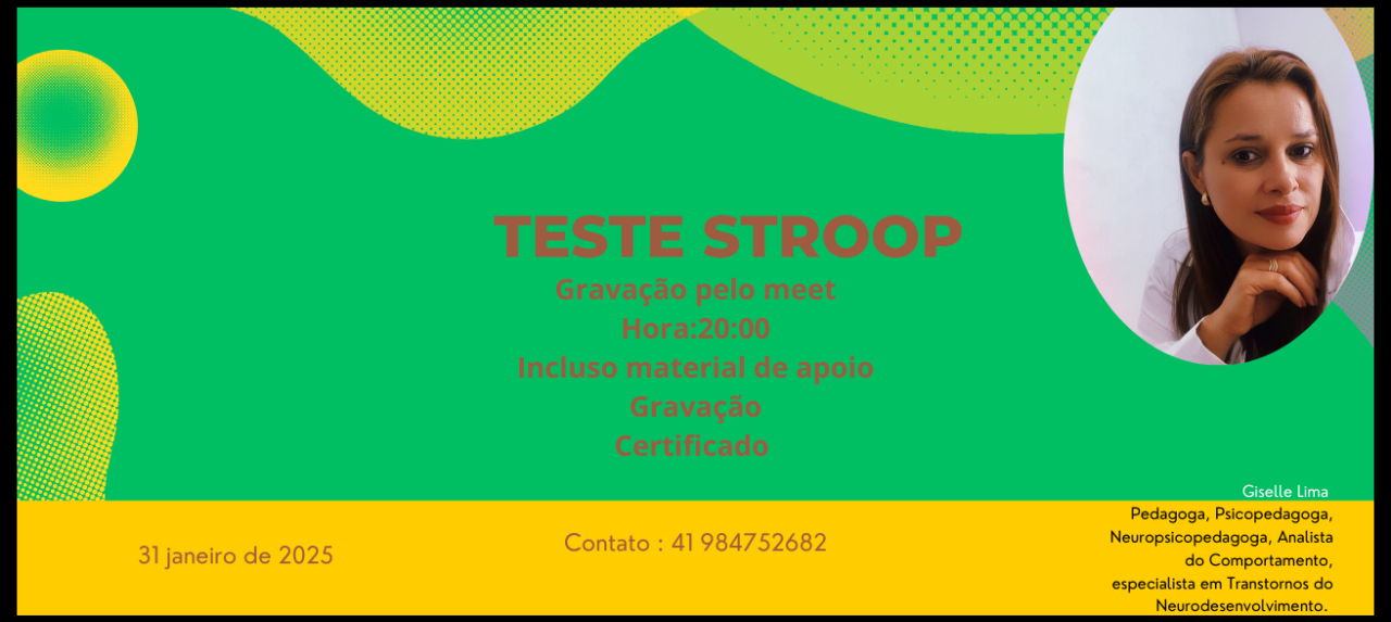 TESTE STROOP- APLICAÇÃO E CORREÇÃO