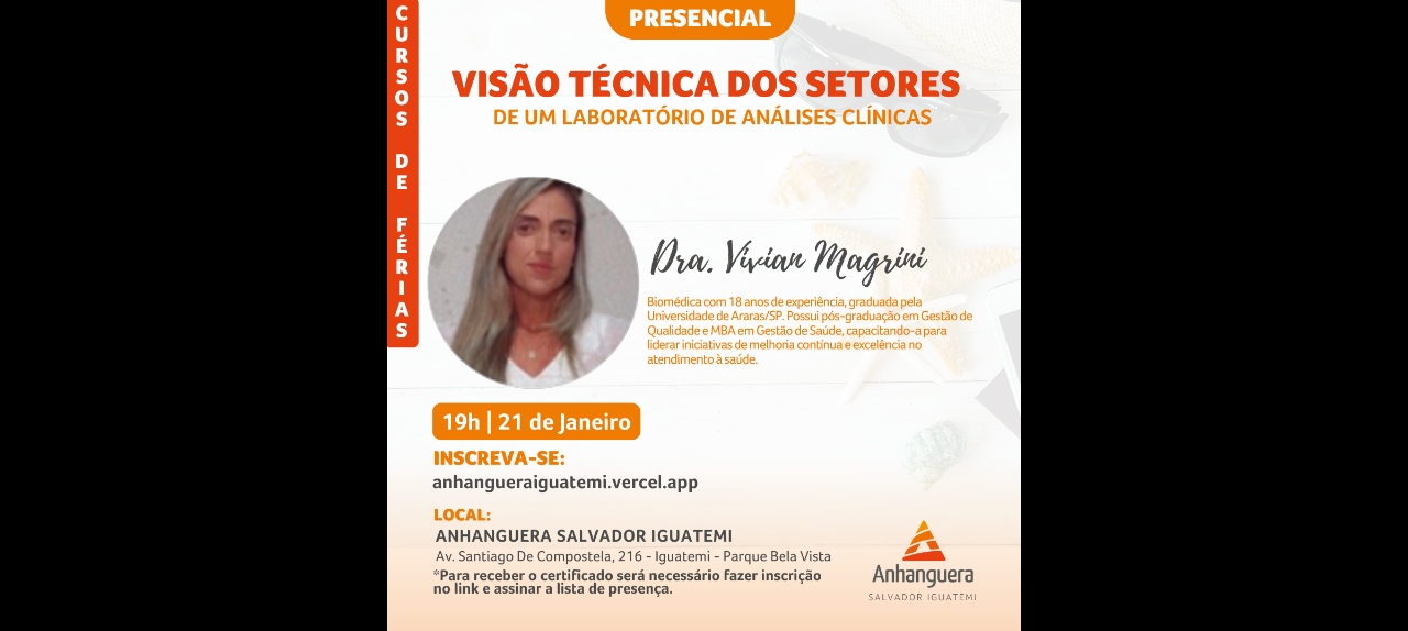 Visão técnica dos setores de um laboratório de análises clínicas.