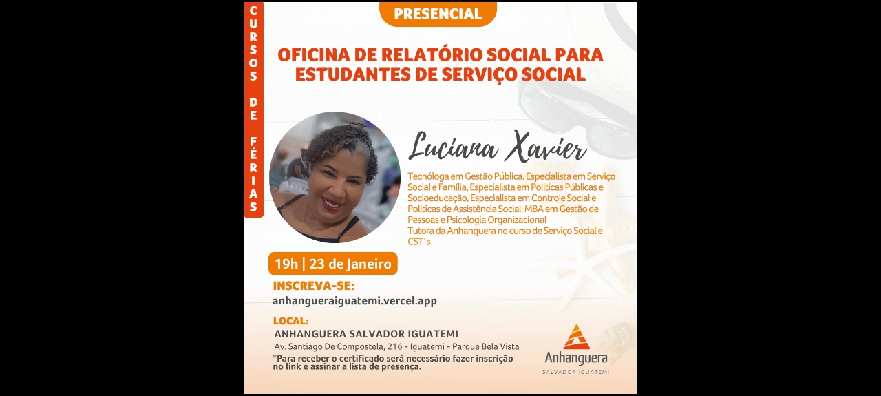 Oficina de Relatório Social para Estudantes de Serviço Social