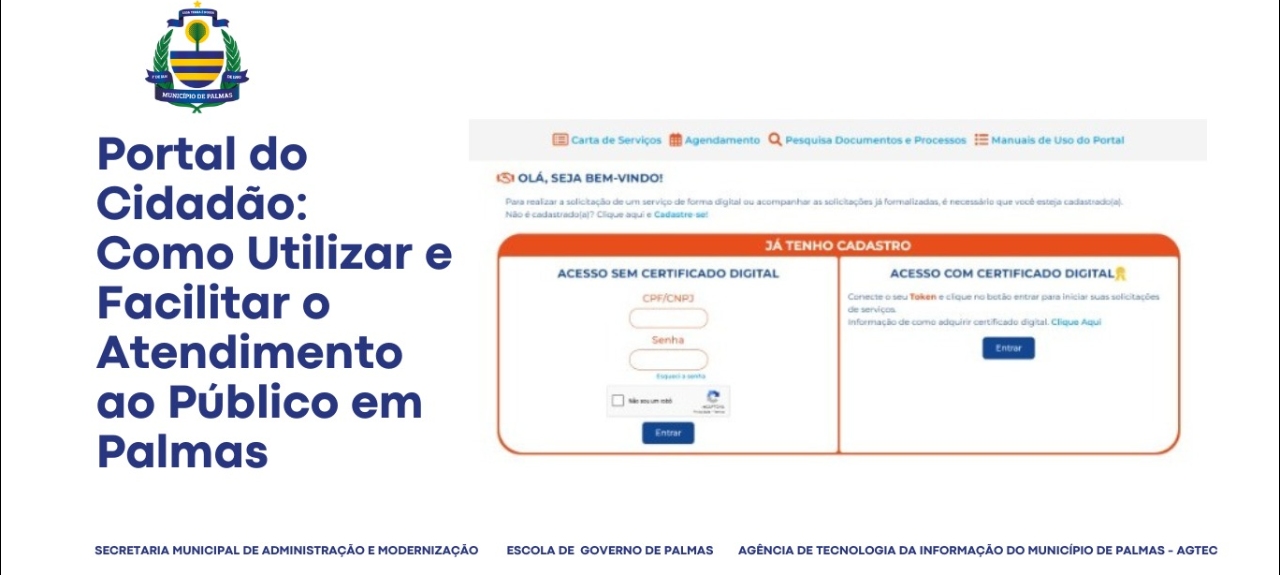 PORTAL DO CIDADÃO: COMO UTILIZAR E FACILITAR O ATENDIMENTO AO PÚBLICO EM PALMAS