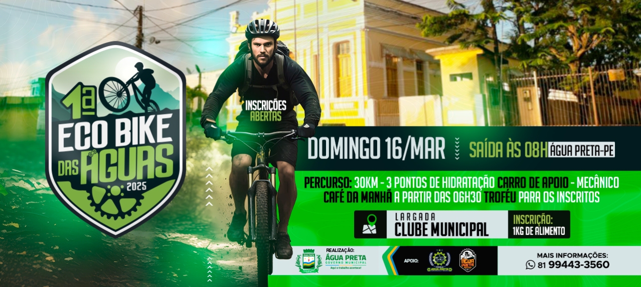 1ª ECO BIKE DAS ÁGUAS - 1º Lote Verde