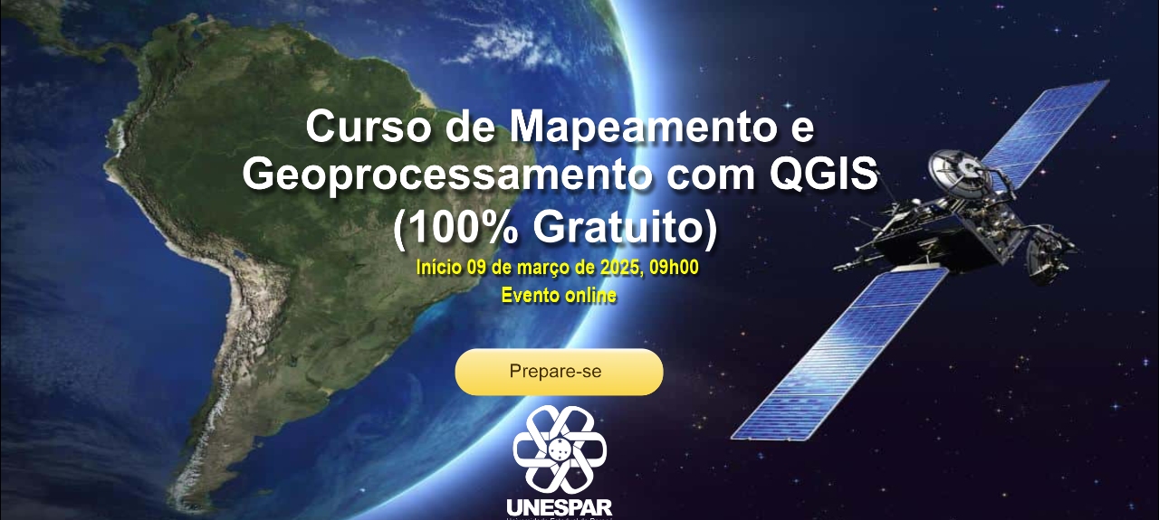 Curso de Mapeamento e Geoprocessamento com QGIS III (on-line e 100% gratuito)