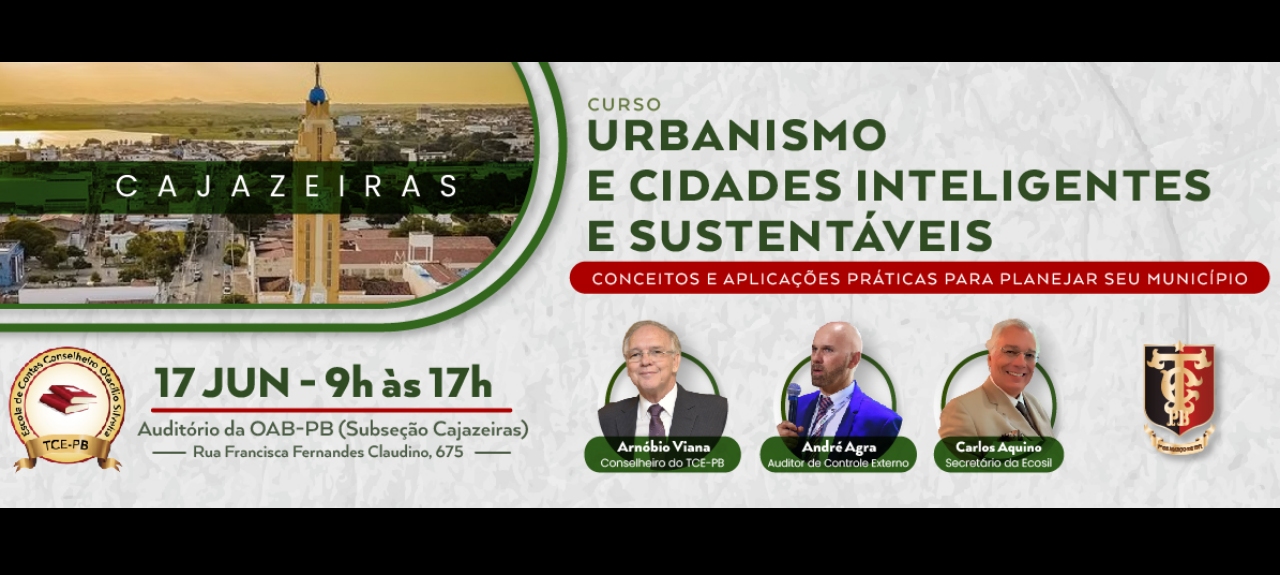 Curso: Urbanismo e as Cidades inteligentes e sustentáveis - CAJAZEIRAS/PB