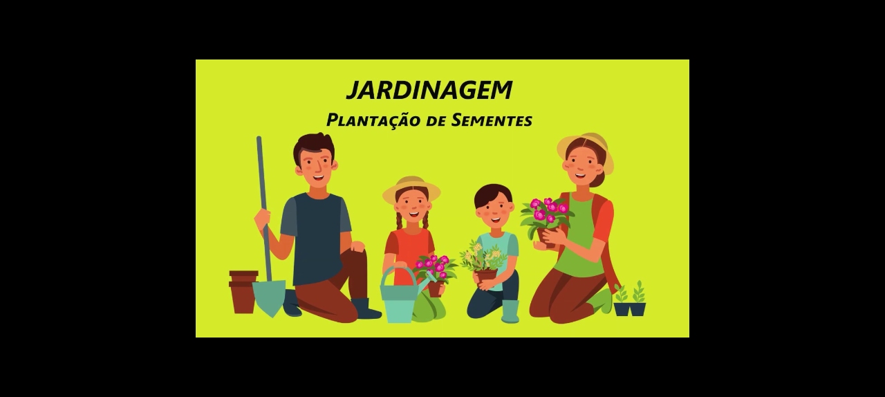 Horta solidária no lar das crianças.