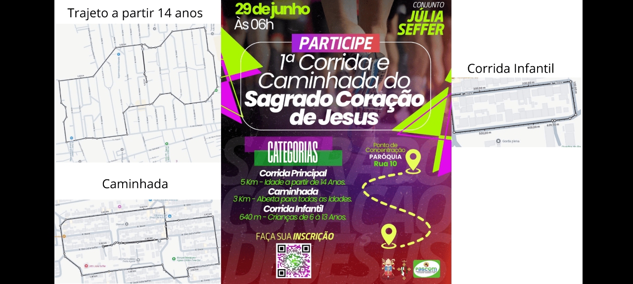 1º CORRIDA E CAMINHADA - PARÓQUIA SAGRADO CORAÇAO DE JESUS - Julia Seffer