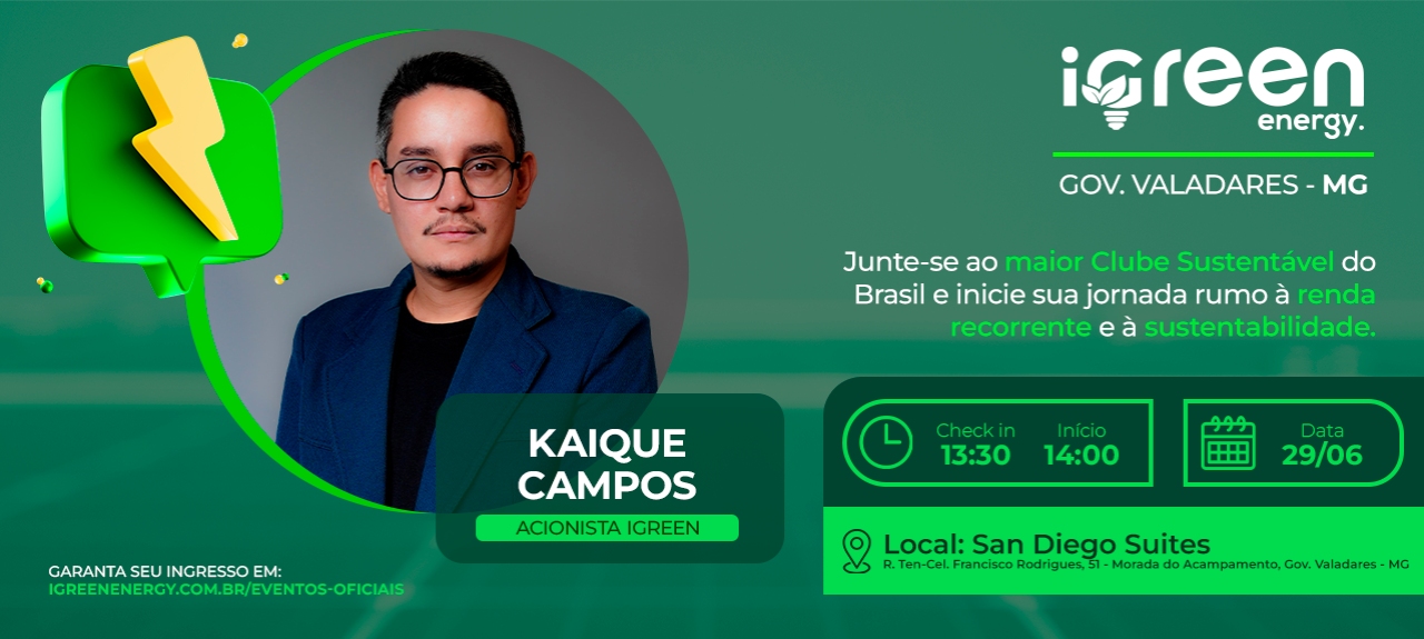 Evento Presencial iGreen - Governador Valadares (MG)