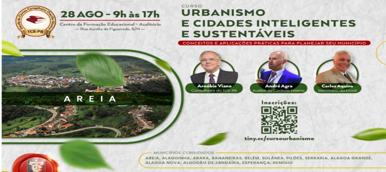 Curso: Urbanismo e as Cidades inteligentes e sustentáveis - AREIA/PB