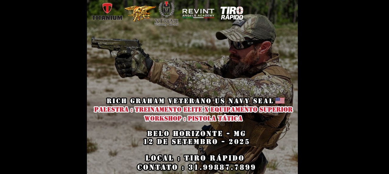 WORKSHOP TREINAMENTO DE ELITE X EQUIPAMENTO DE EXCELÊNCIA - PISTOLA TÁTICA