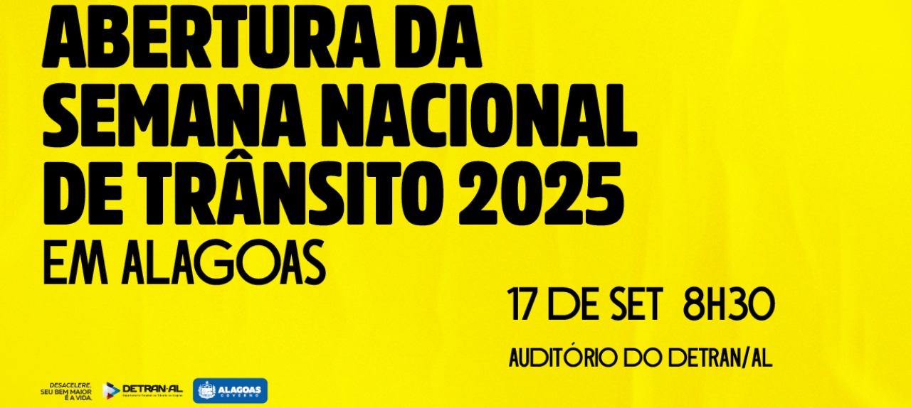 Semana Nacional de Trânsito 2025 em Alagoas