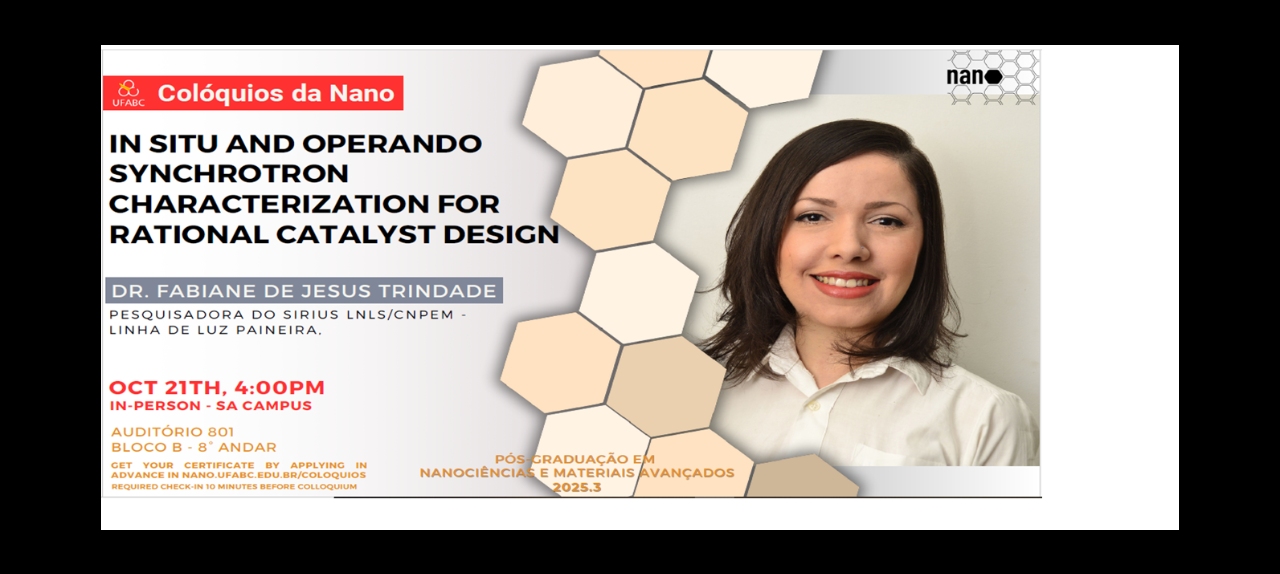  [Colóquios da Nano] - IN SITU AND OPERANDO SYNCHROTRON CHARACTERIZATION FOR RATIONAL CATALYST DESIGN