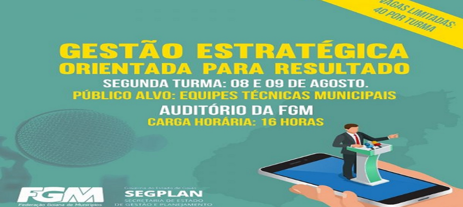 Curso: GESTÃO ESTRATÉGICA ORIENTADA PARA RESULTADO 08 e 09 DE AGOSTO