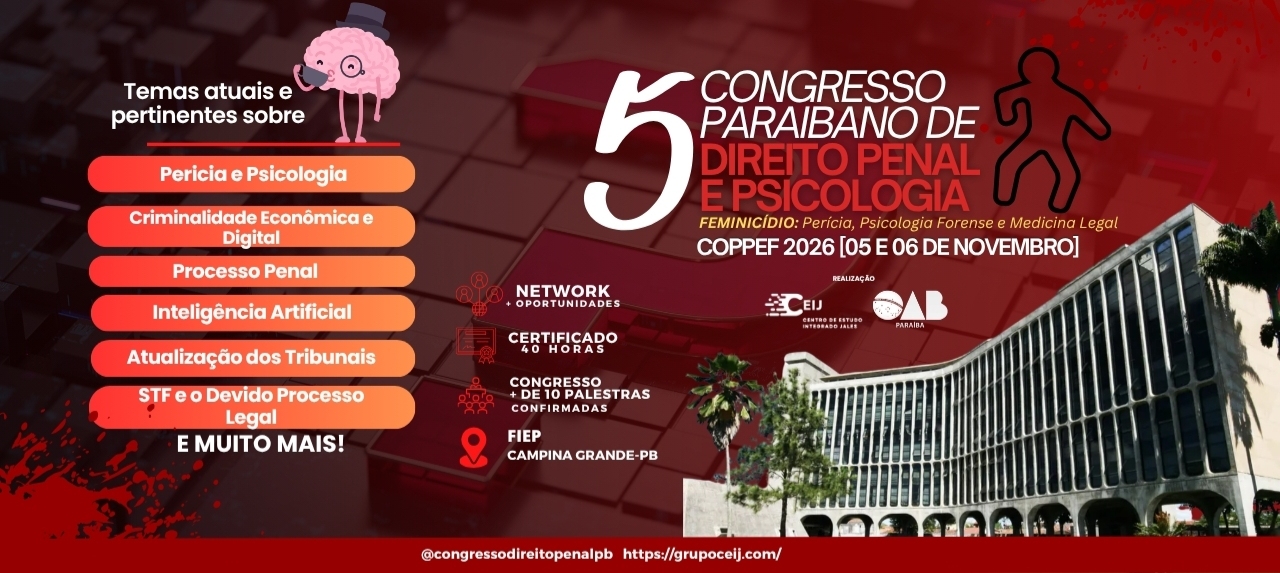 COPPEF - V Congresso Paraibano de Direito Penal e Psicologia