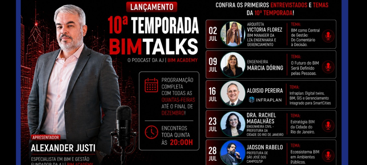 AJ|BIMTALKS - Agenda de julho/26